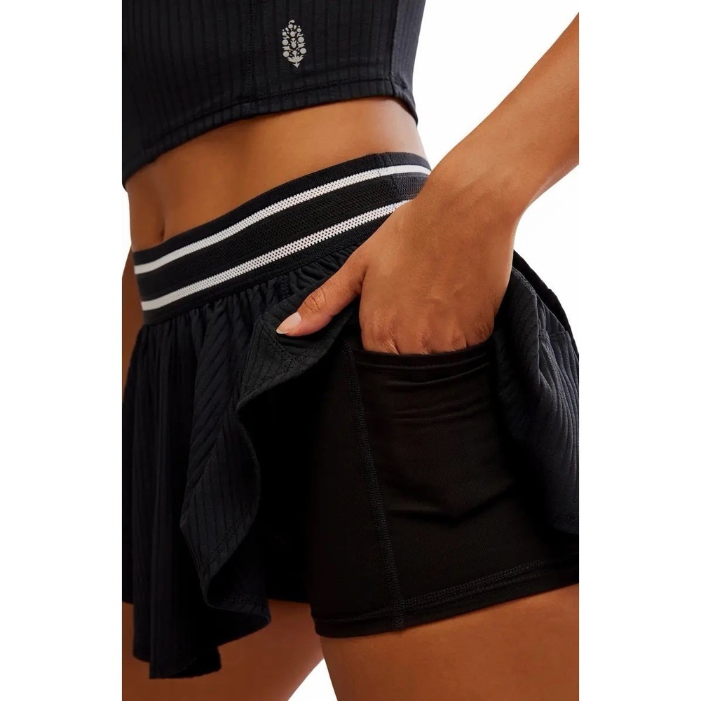 Free People Movement Sultry Skort Black Large NWT Tennis Golf ($78 Retail) - Picture 8 of 10